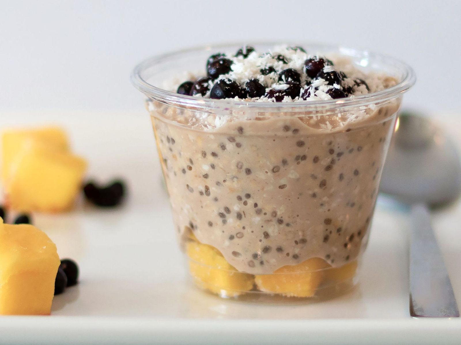 Order Blueberry Overnight Oats food online from Copper Branch store, Nashville on bringmethat.com