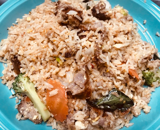 Order Esan Sausage Basil Fried Rice food online from Pho Thai-Lao Kitchen store, Maywood on bringmethat.com