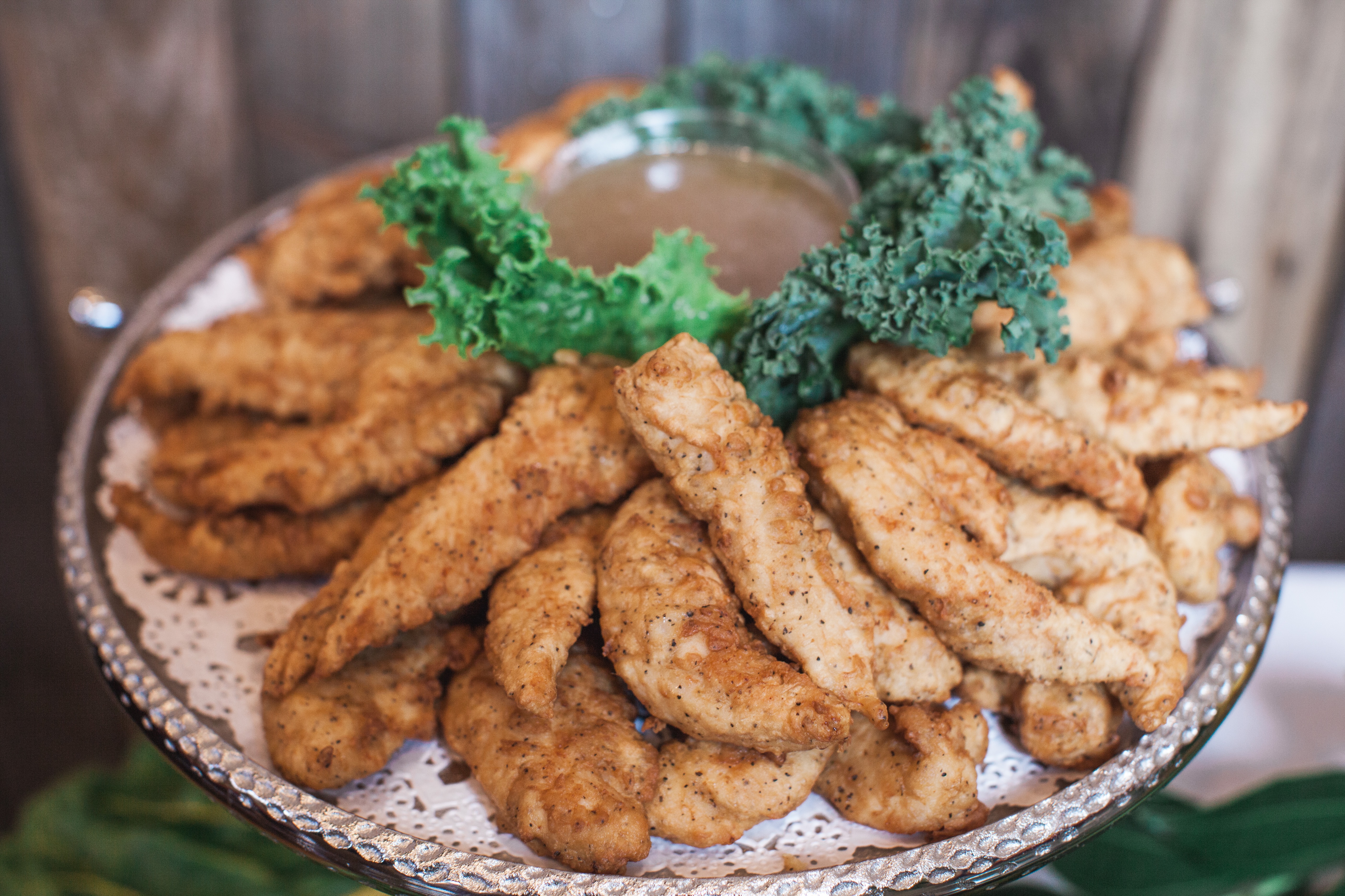 Order 100 Piece Chicken Finger Party Platter food online from The Tin Fin store, Rincon on bringmethat.com