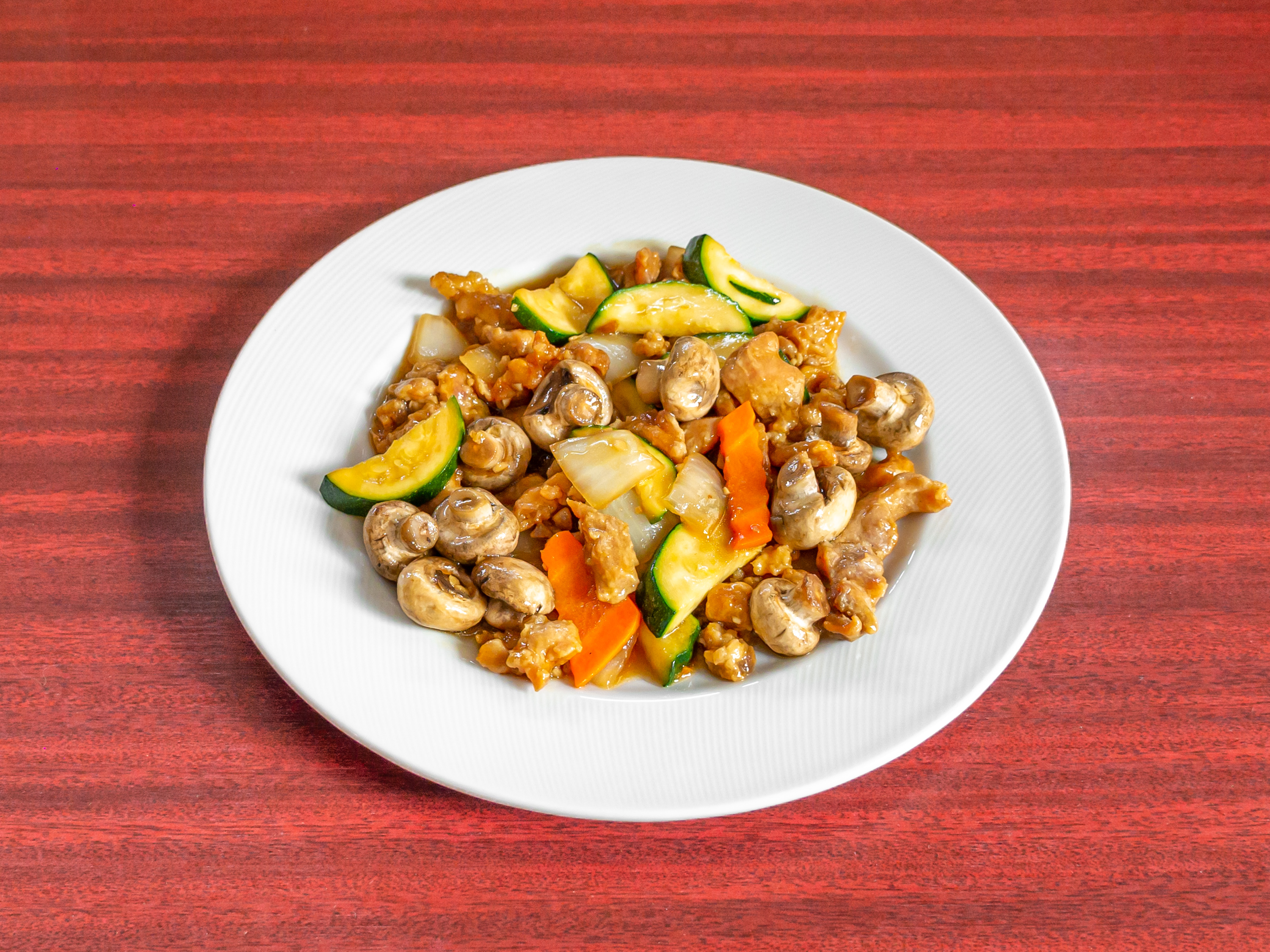 Order Mushroom Chicken food online from Woks On Express Tien Fu 2 store, Sunnyvale on bringmethat.com