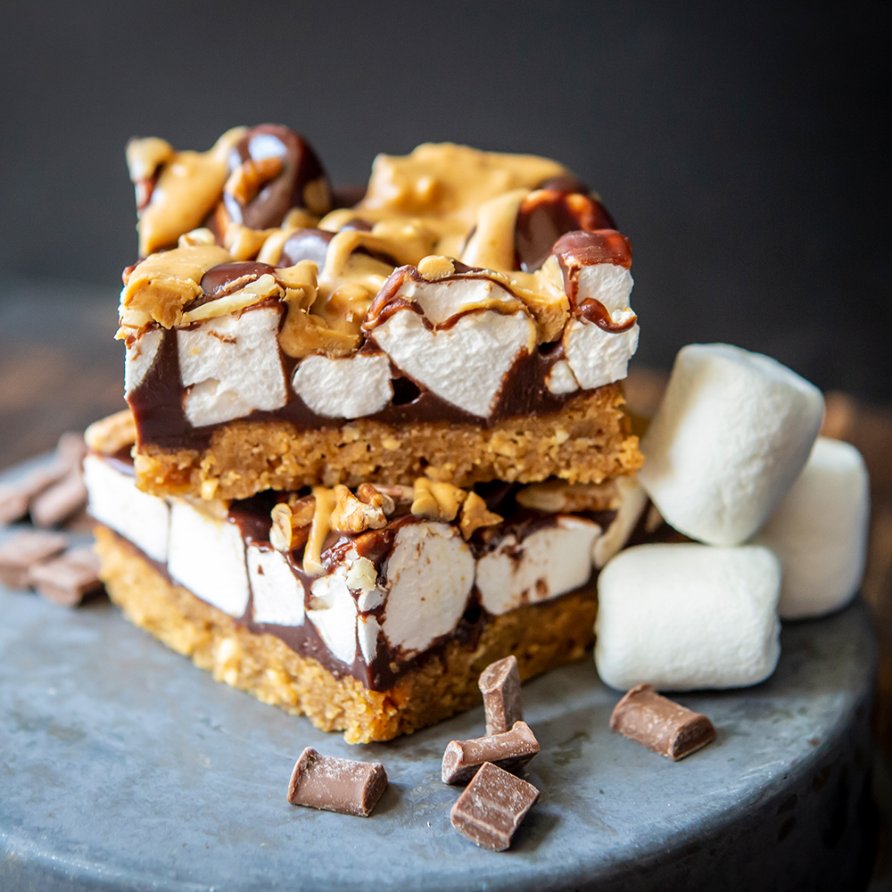 Order Peanut Butter Rocky Road Blondie food online from Colts Chocolate store, Nashville on bringmethat.com