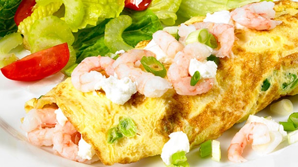 Order Shrimp & Cheddar Omelette food online from Neal Coffee Shop store, San Mateo on bringmethat.com