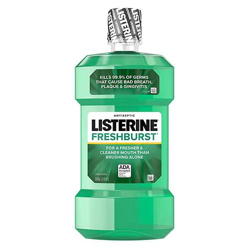 Order Listerine Freshburst Antiseptic Mouthwash - 500 ml/Single food online from Bottle Shop & Spirits store, Los Alamitos on bringmethat.com
