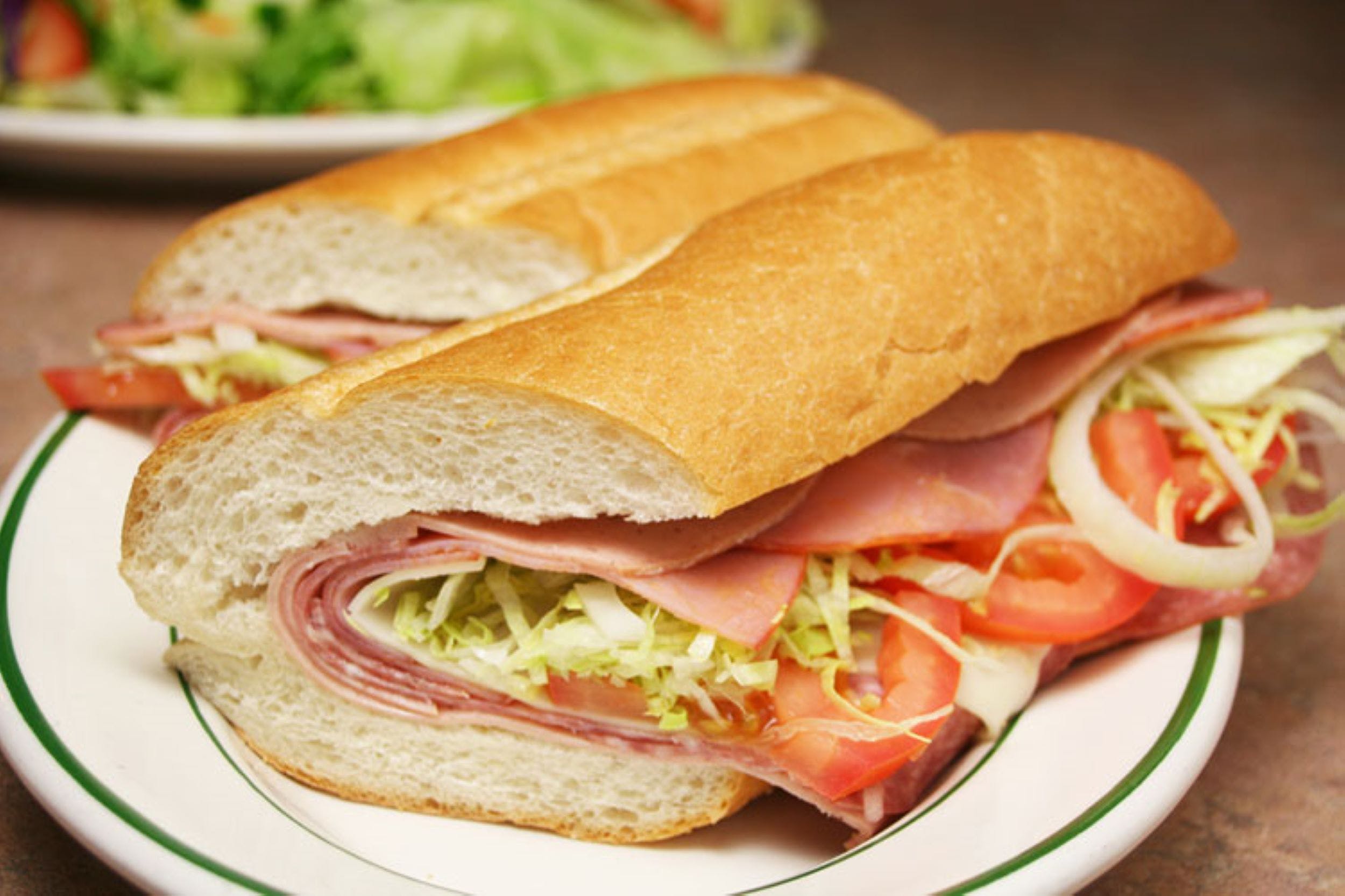 Order Italian Ham & Cheese Sub - Small food online from Romanzza Pizzeria store, Somerville on bringmethat.com