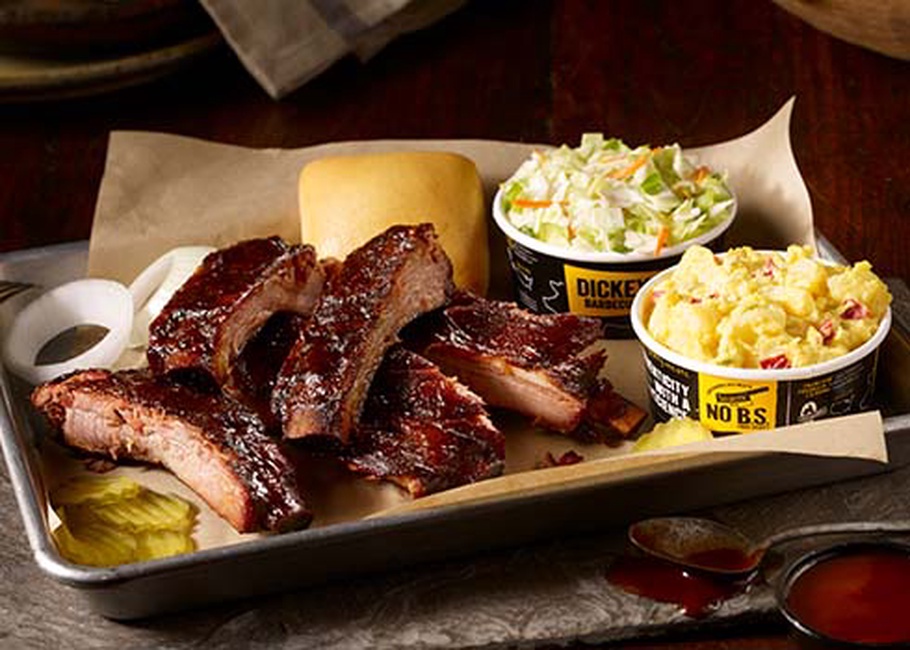 Order Half Rack Pork Rib Plate food online from Dickey's Barbecue Pit store, North Richland Hills on bringmethat.com