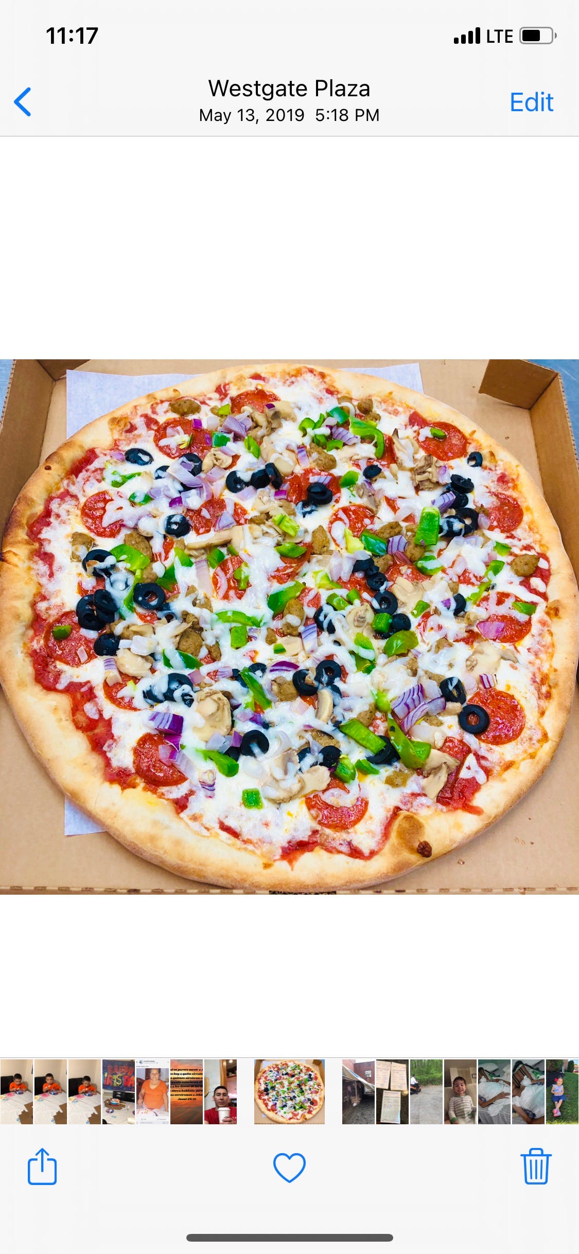 Order The Works Pizza - Medium 14'' food online from Vip Pizza & Pasta store, Malvern on bringmethat.com