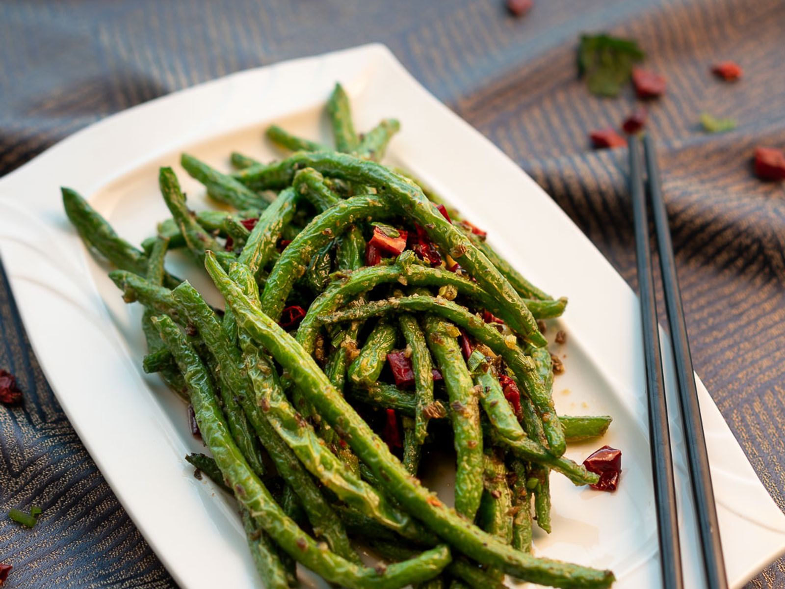 Order Szechuan String Bean 干煸四季豆 food online from Lao Sze Chuan Chinese Restaurant store, Champaign on bringmethat.com