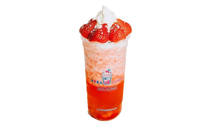 Order Strawberry Crema X (24 oz) food online from Boba Cutea store, Gilbert on bringmethat.com