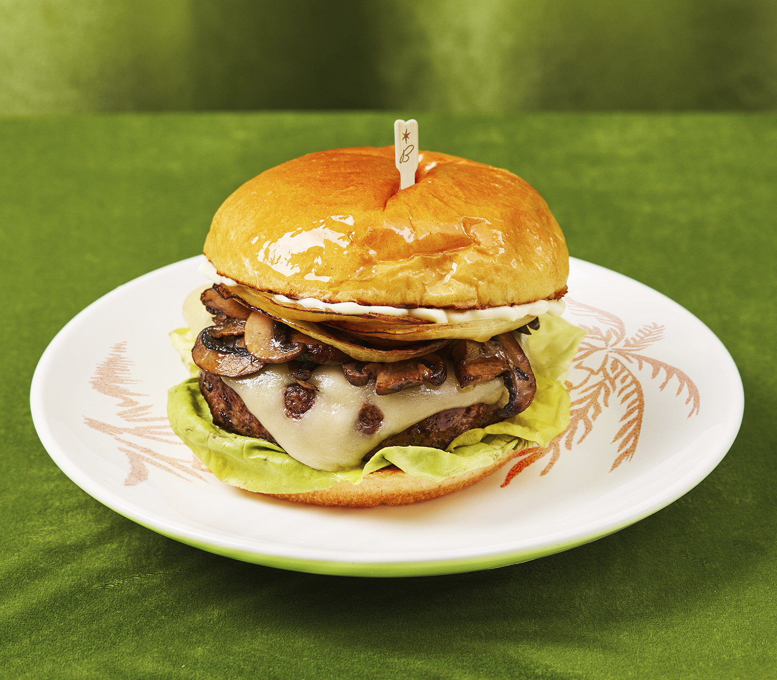 Order Mushroom Swiss Burger food online from Beverly Hills Burger Bungalow store, South Bend on bringmethat.com