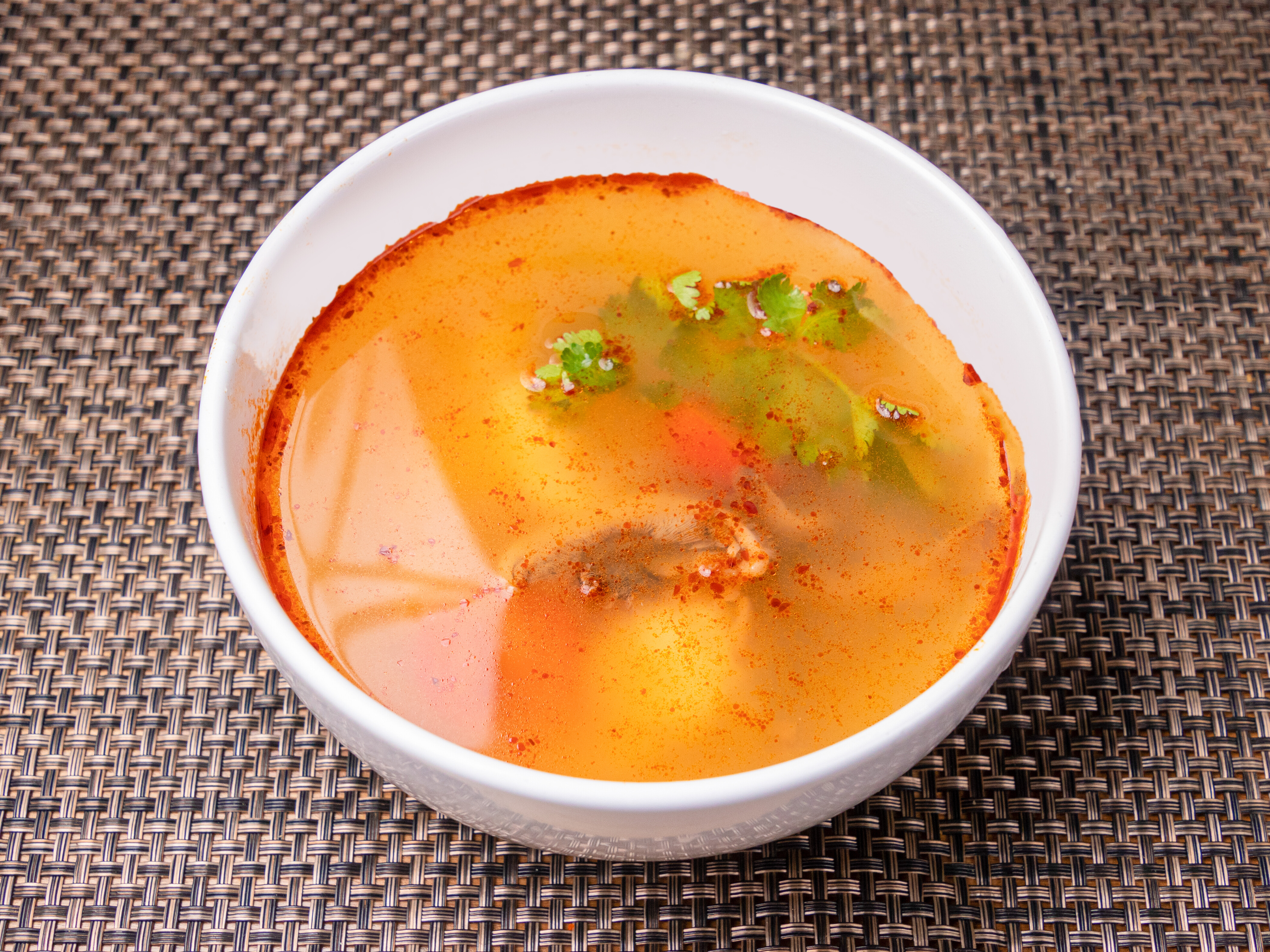 Order Tom Yum Soup food online from Fugu Express store, Atlanta on bringmethat.com