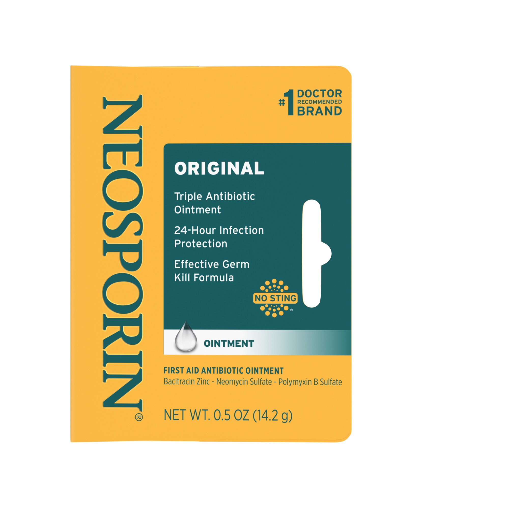 Order Neosporin Original First Aid Antibiotic Bacitracin Ointment - 0.5 oz food online from Bartell store, Edmonds on bringmethat.com