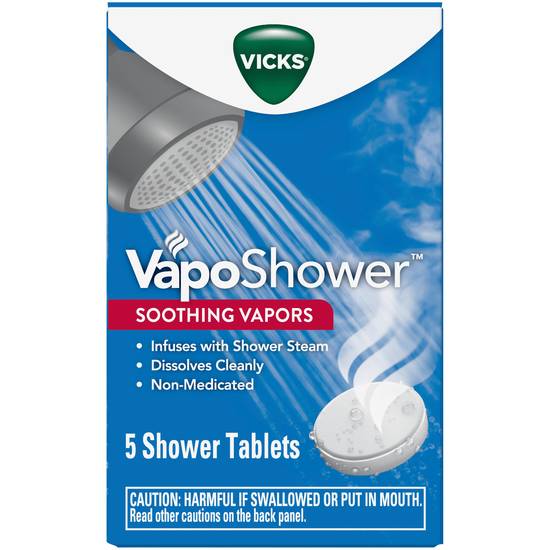 Order Vicks VapoShower Shower Tablet Eucaplytus & Menthol (5 ct) food online from Rite Aid store, CONCORD on bringmethat.com