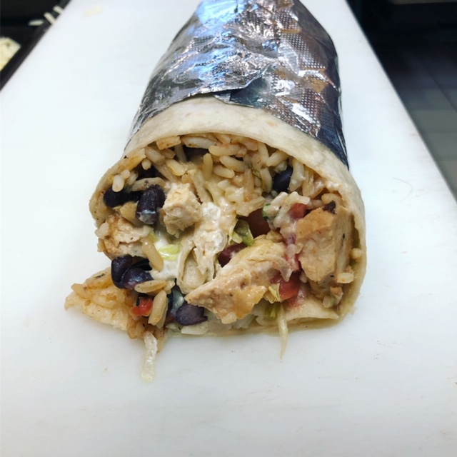 Order Chicken Burrito food online from Hot Harry's Fresh Burritos store, Pittsfield on bringmethat.com