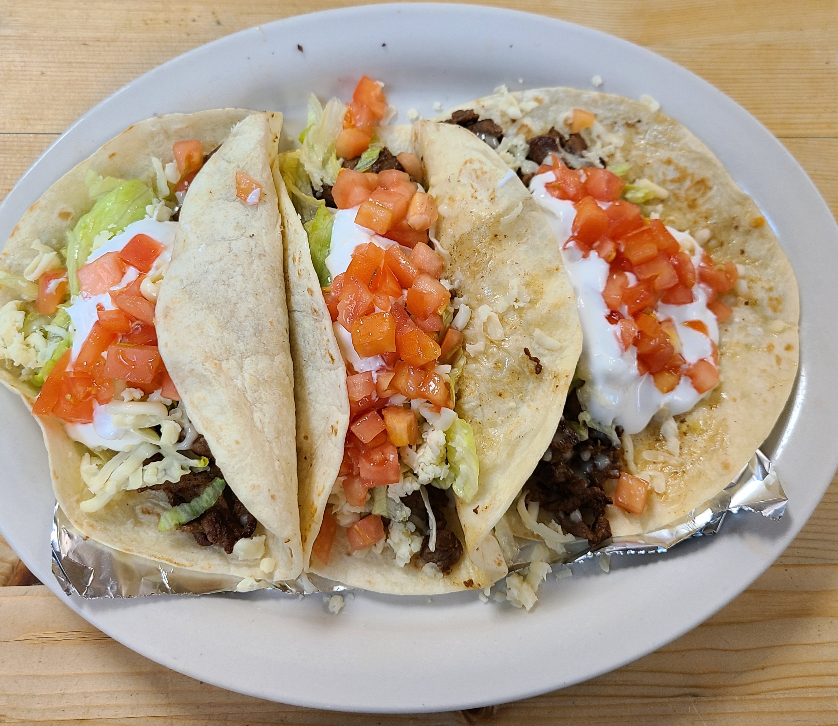 Order 22. Tacos Supremos food online from El Mariachi Mexican Restaurant Beech Grove store, Beech Grove on bringmethat.com