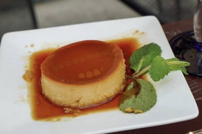 Order Flan food online from Angelou Mexican Grill store, San Jose on bringmethat.com