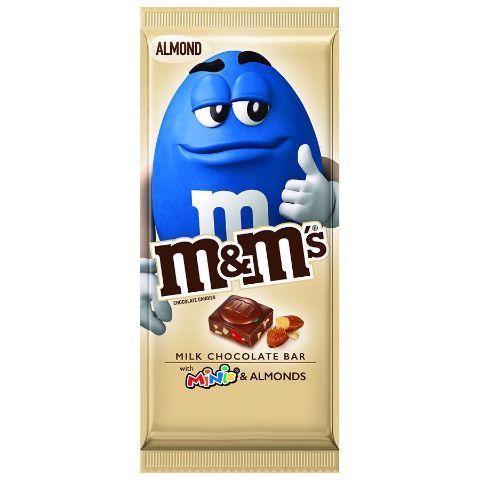Order M&M's Milk Chocolate Bar M&M's Minis and Almonds 3.9oz food online from 7-Eleven store, Sacramento on bringmethat.com