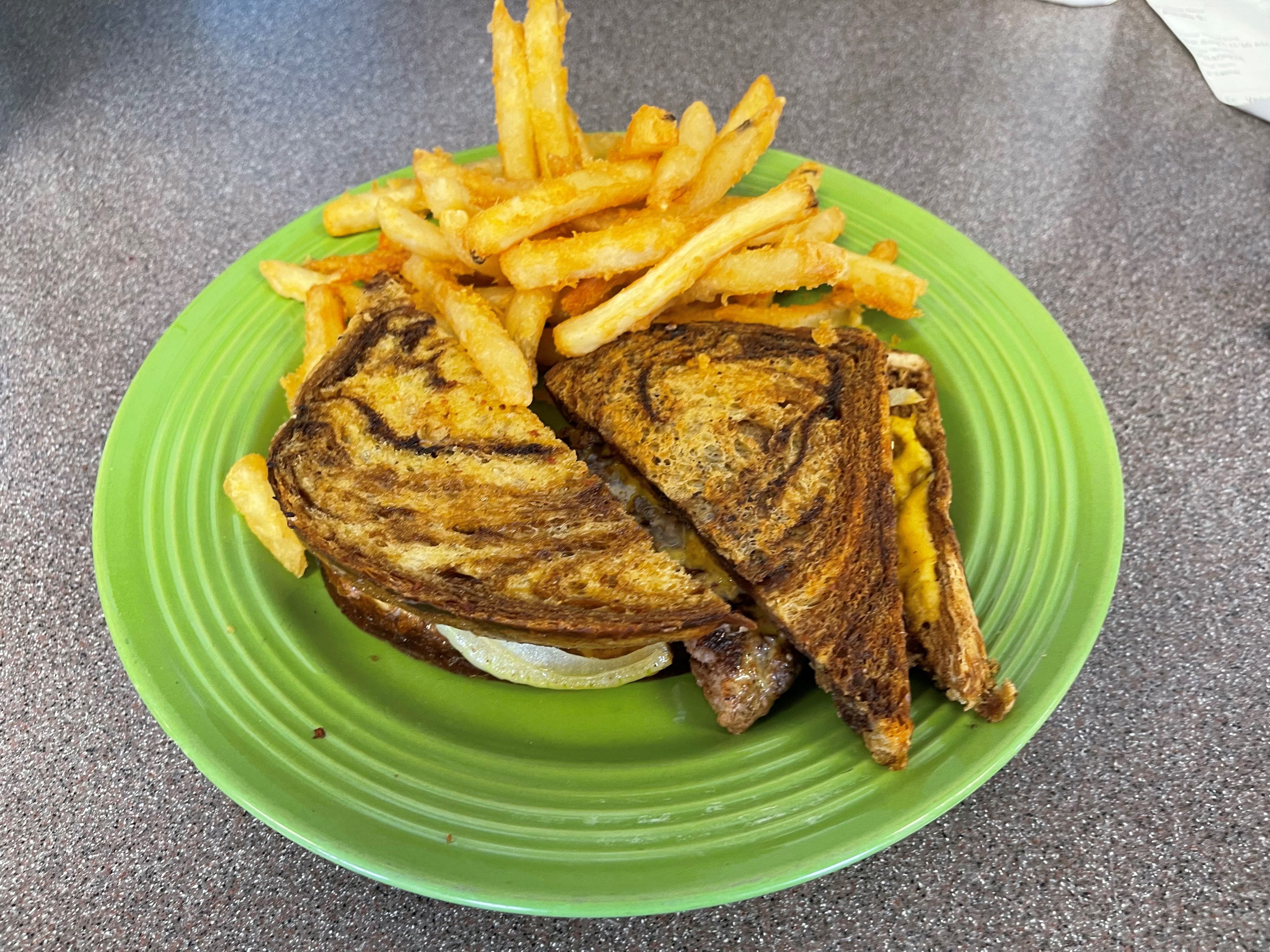Order Patty Melt Sandwich food online from Ham n' Egg store, St. Peters on bringmethat.com