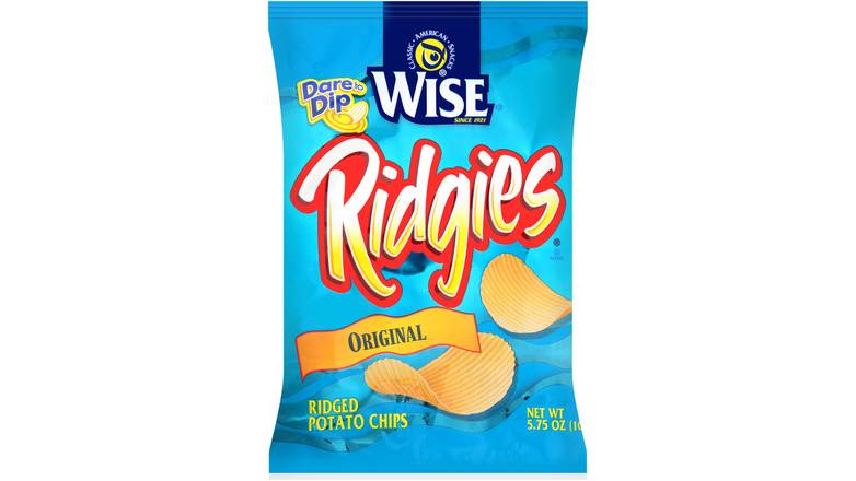 Order Wise Ridgies Original Ridged Potato Chips food online from Route 7 Food Mart store, Norwalk on bringmethat.com