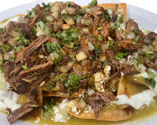 Order Birria chilaquiles food online from The Spanglish store, Roy on bringmethat.com