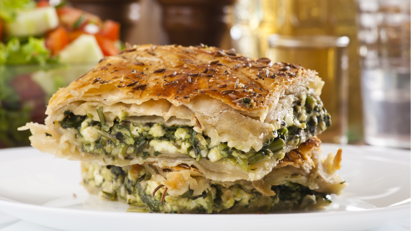Order Spinach Pie food online from Mediterranean Eats store, Fremont on bringmethat.com