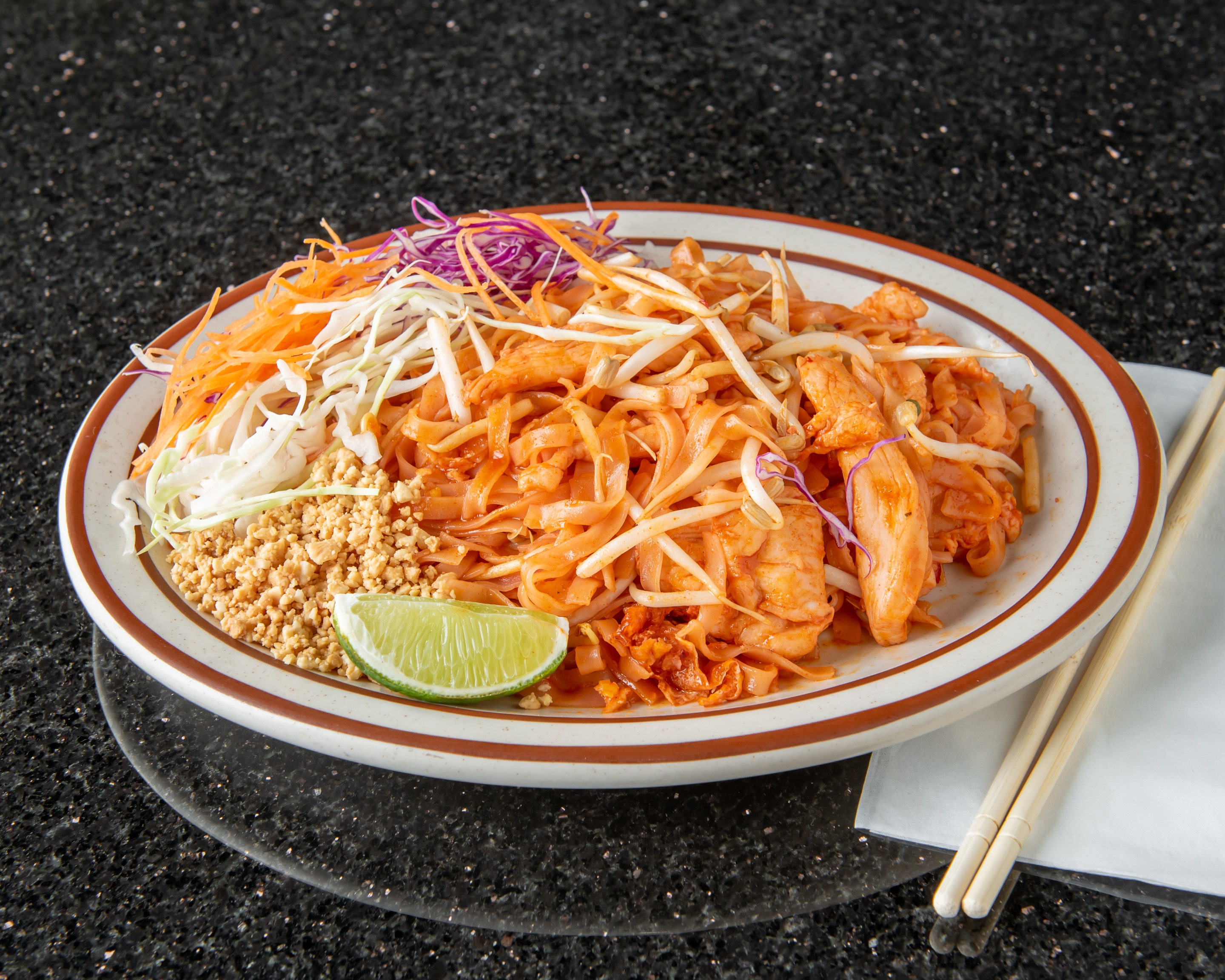 Order 28. Pad Thai food online from Thai Noodles Cafe store, Libertyville on bringmethat.com