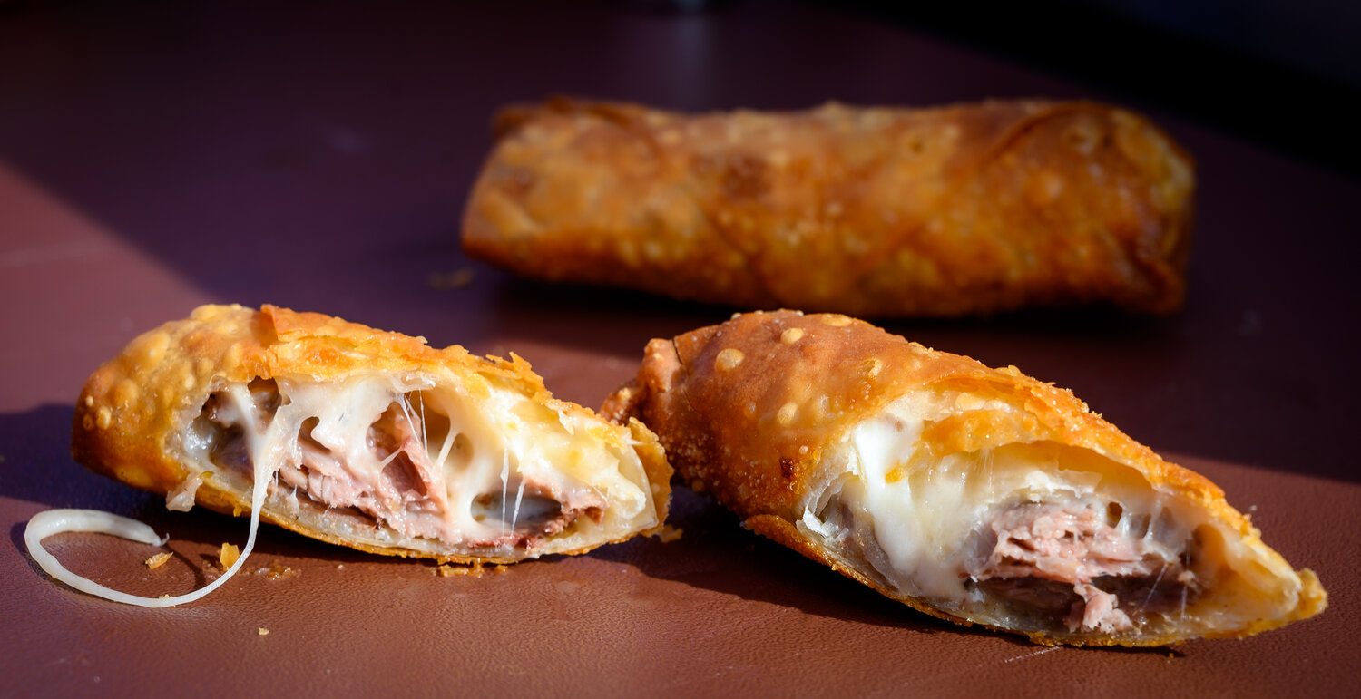 Order Cheesy Beef Egg Roll food online from Chicago's Kitchn store, Dallas on bringmethat.com