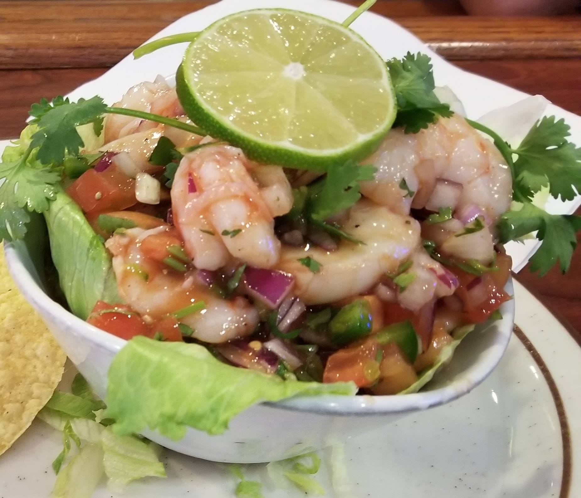 Order Tostadas de Ceviche food online from Jacky's Restaurant store, Sioux Falls on bringmethat.com