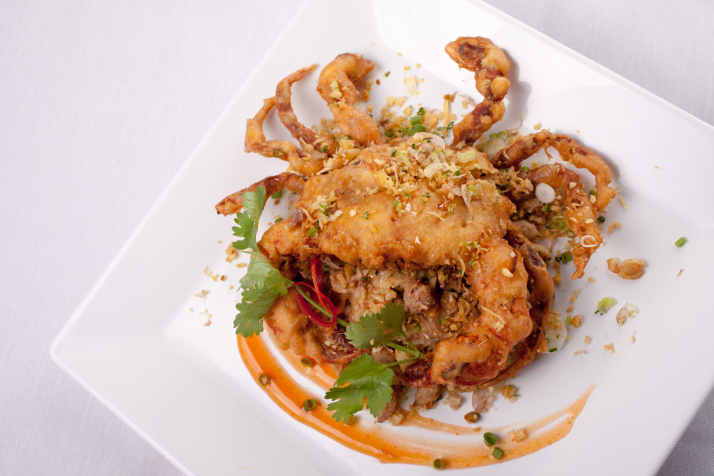 Order Soft Shell Crabs (2 crabs) food online from Kome Sushi And Fusion Restaurant store, Garden Grove on bringmethat.com