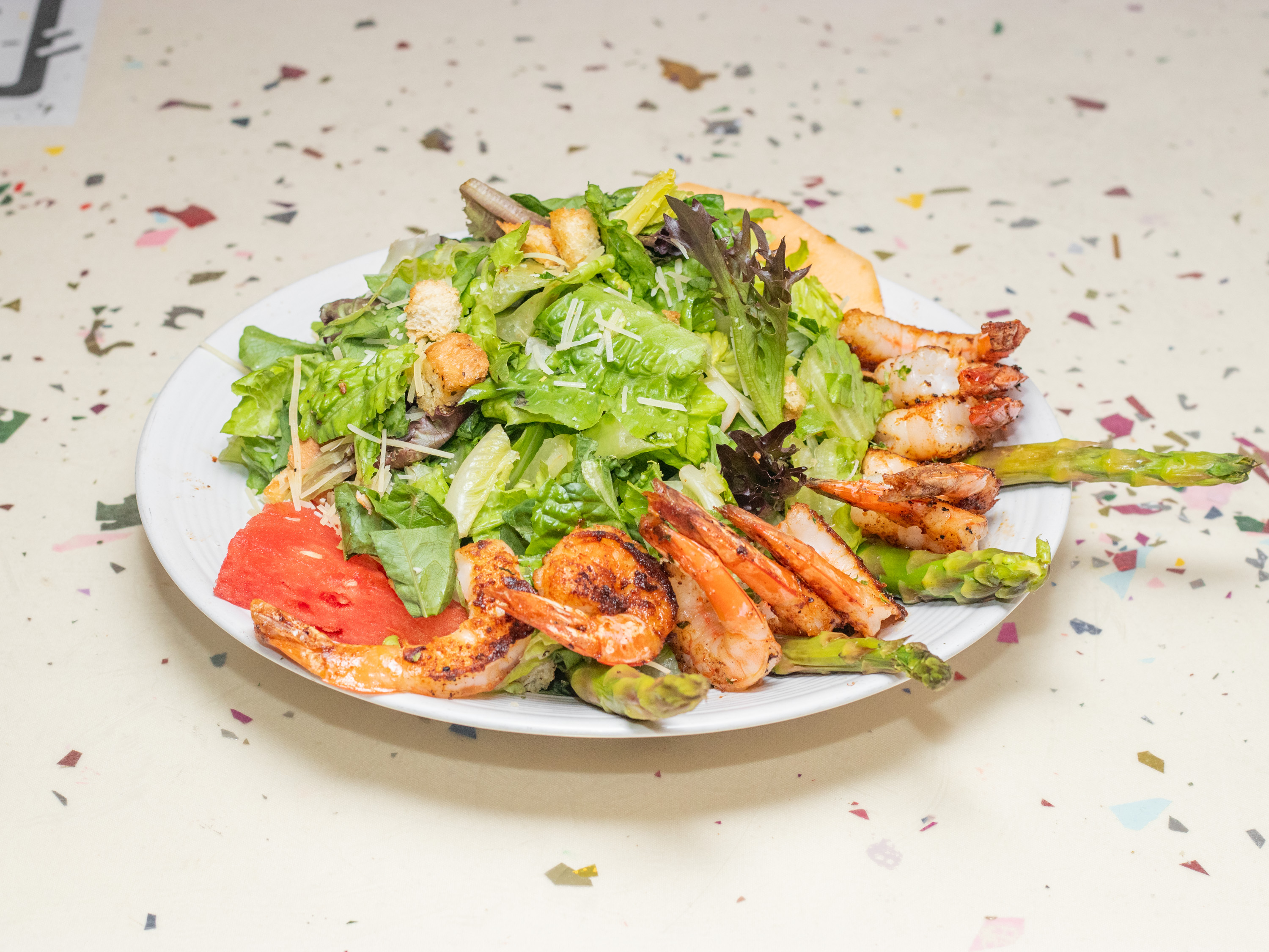 Order Shrimp Asparagus Salad food online from Valdo's Seafood House store, El Lago on bringmethat.com