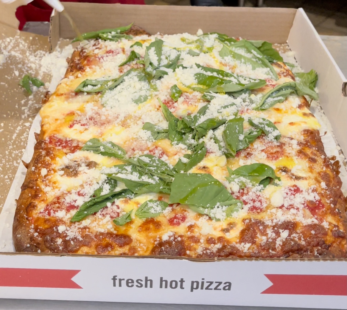Order Sicilian Margherita Pizza (Square 16") food online from East Village Pizza & Kebabs store, New York on bringmethat.com
