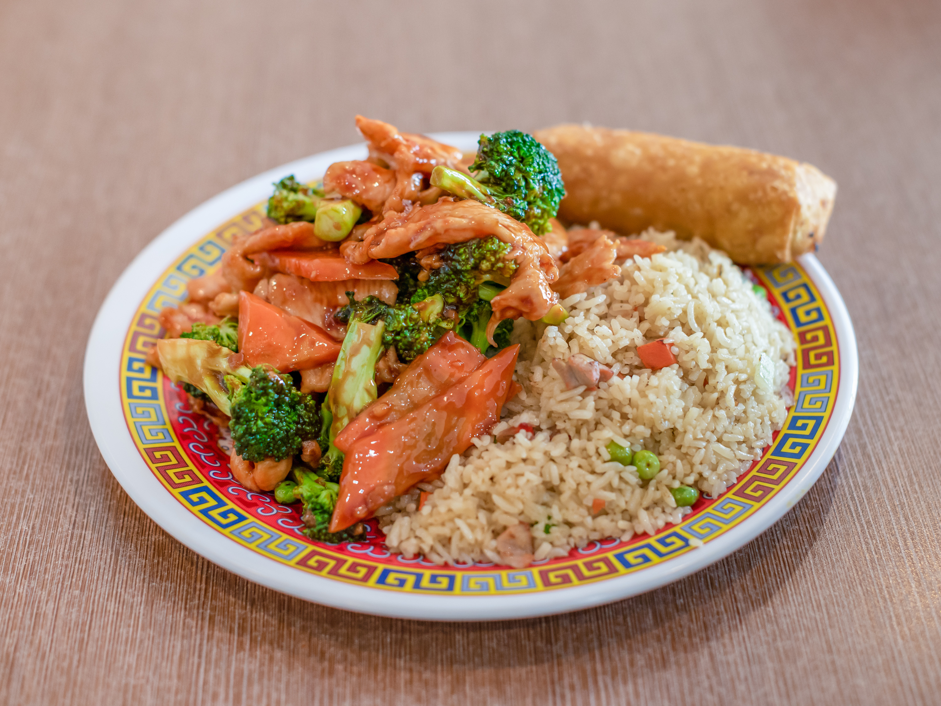 Order C4. Chicken with Broccoli Combo Platter介兰鸡 food online from China Wok store, Plainfield on bringmethat.com