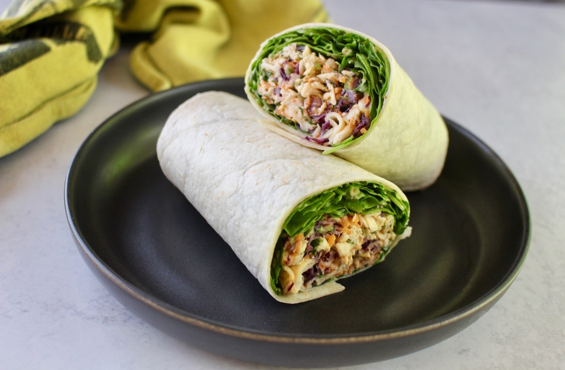 Order #34 Bang Bang Chicken Wrap food online from Aux Delices store, Darien on bringmethat.com