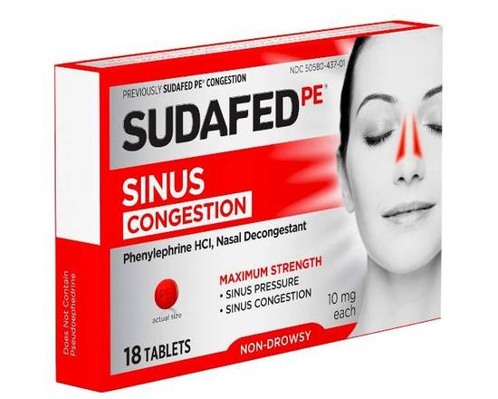 Order Sudafed PE Congestion 18 ct food online from McLean Ave Pharmacy store, Yonkers on bringmethat.com