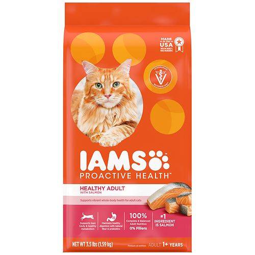 Order Iams Adult Healthy Salmon Dry Cat Food - 3.5 lb food online from Walgreens store, Rome on bringmethat.com