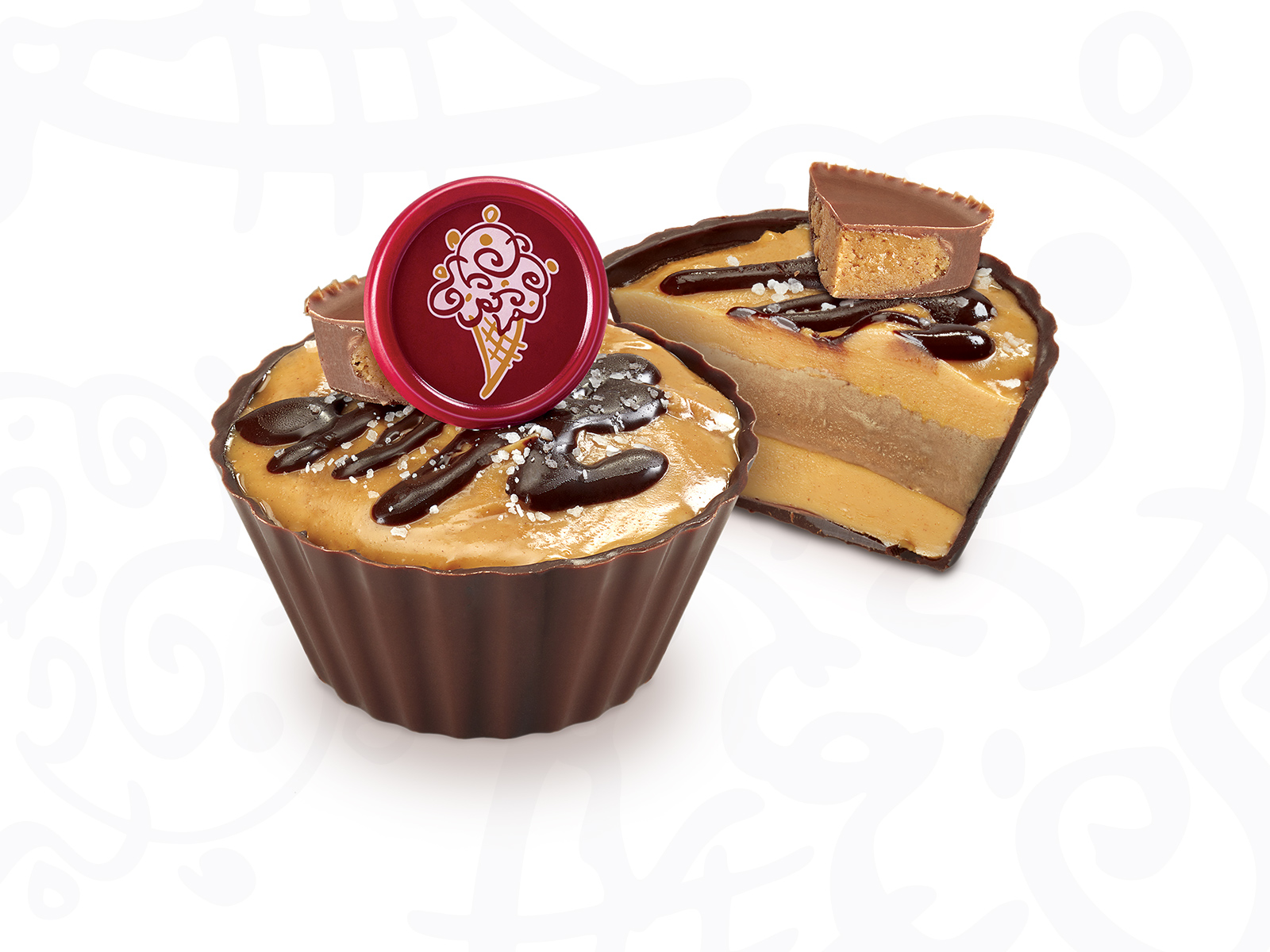 Order 6-Pack of Reese's Peanut Butter Ice Cream Cup food online from Cold Stone Creamery store, Albany on bringmethat.com