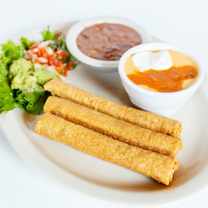 Order Flautas food online from El Fenix Mexican Restaurant store, Greenville on bringmethat.com