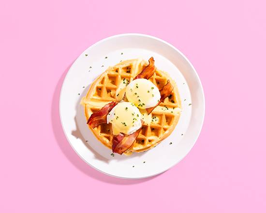 Order Waffle Benedict food online from Wanna Waffle store, Fairburn on bringmethat.com