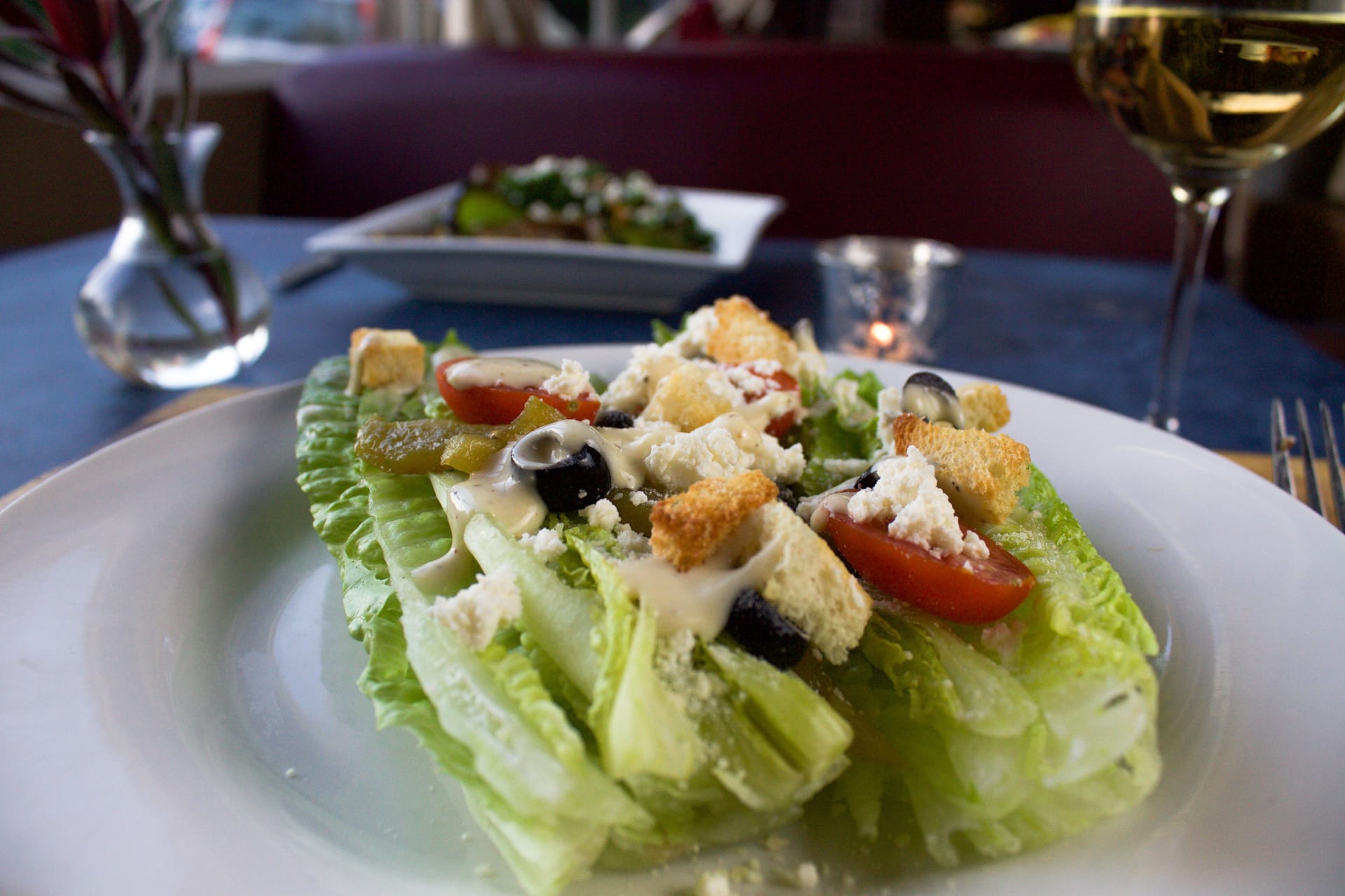 Order Greek Caesar Salad food online from Port Restaurant & Bar store, Corona Del Mar on bringmethat.com