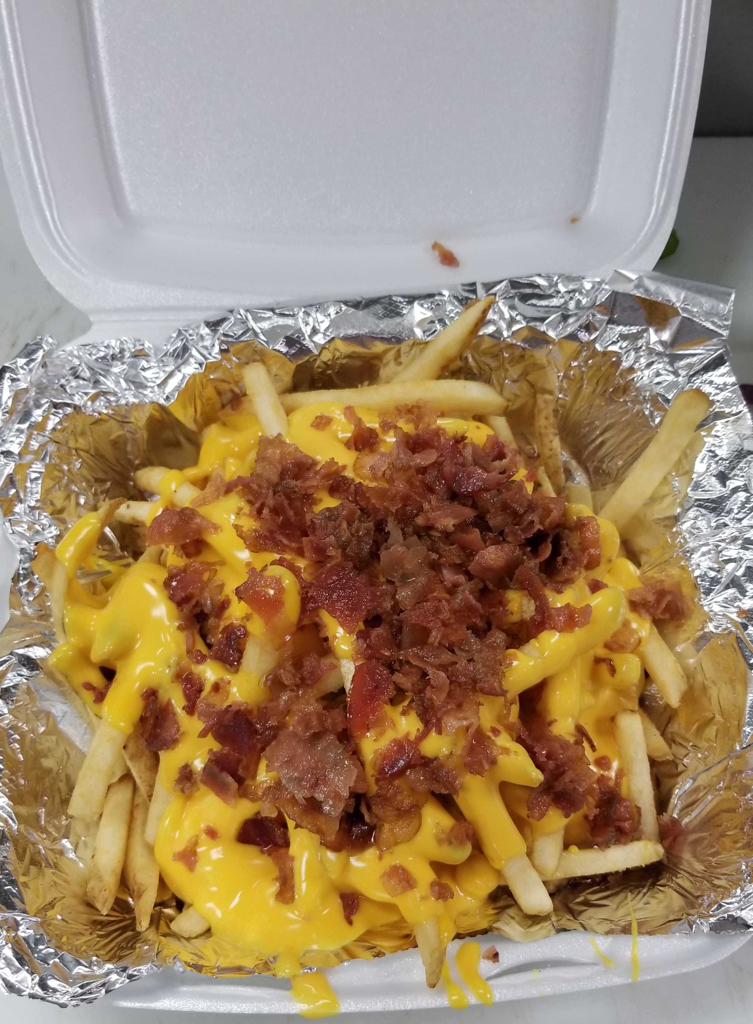 Order Bacon Cheese Fries food online from Papa Ray's Pizza & Wings store, Carol Stream on bringmethat.com