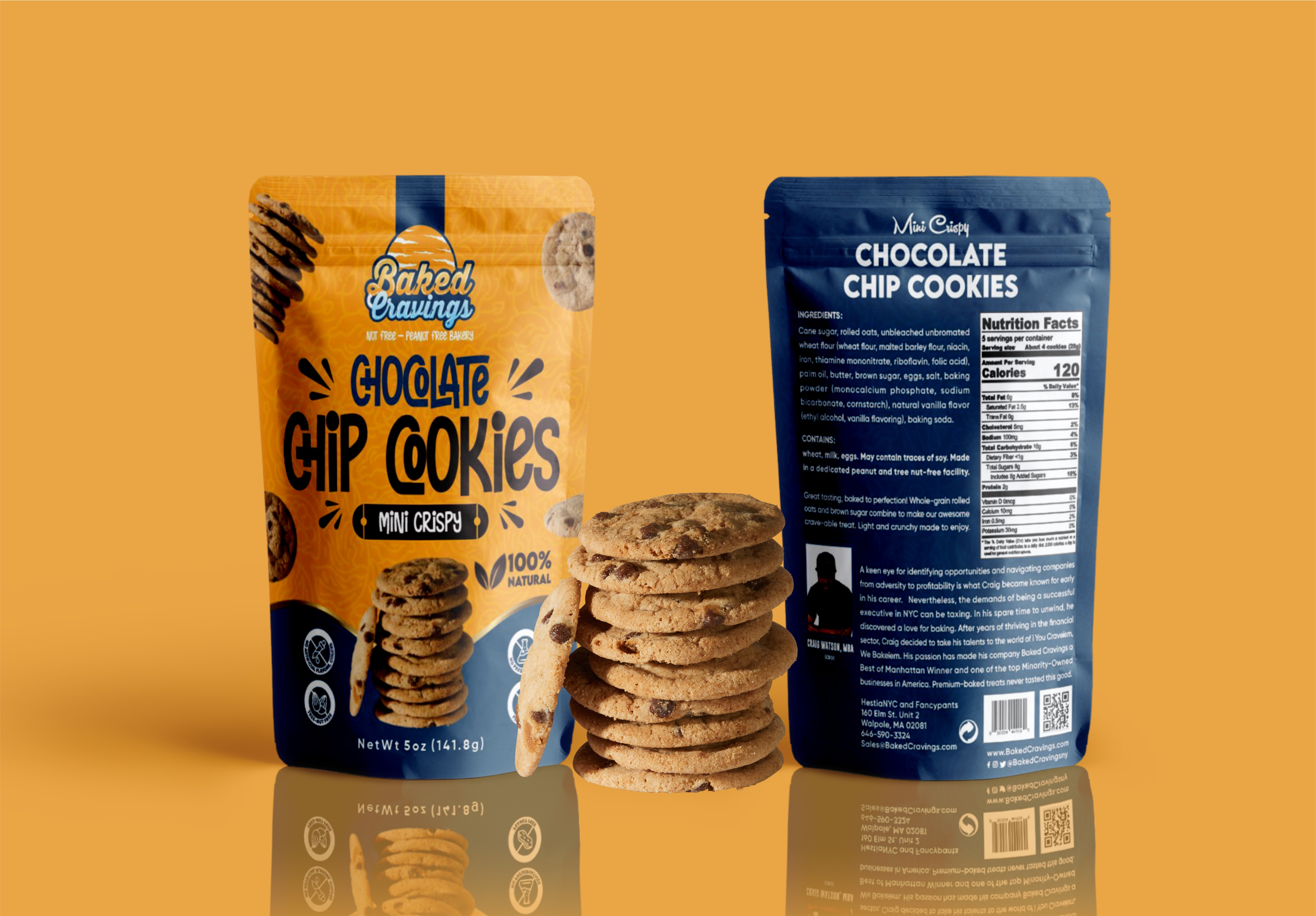 Order Chocolate Chip Cookie Bag 5 oz food online from Baked Cravings store, New York on bringmethat.com