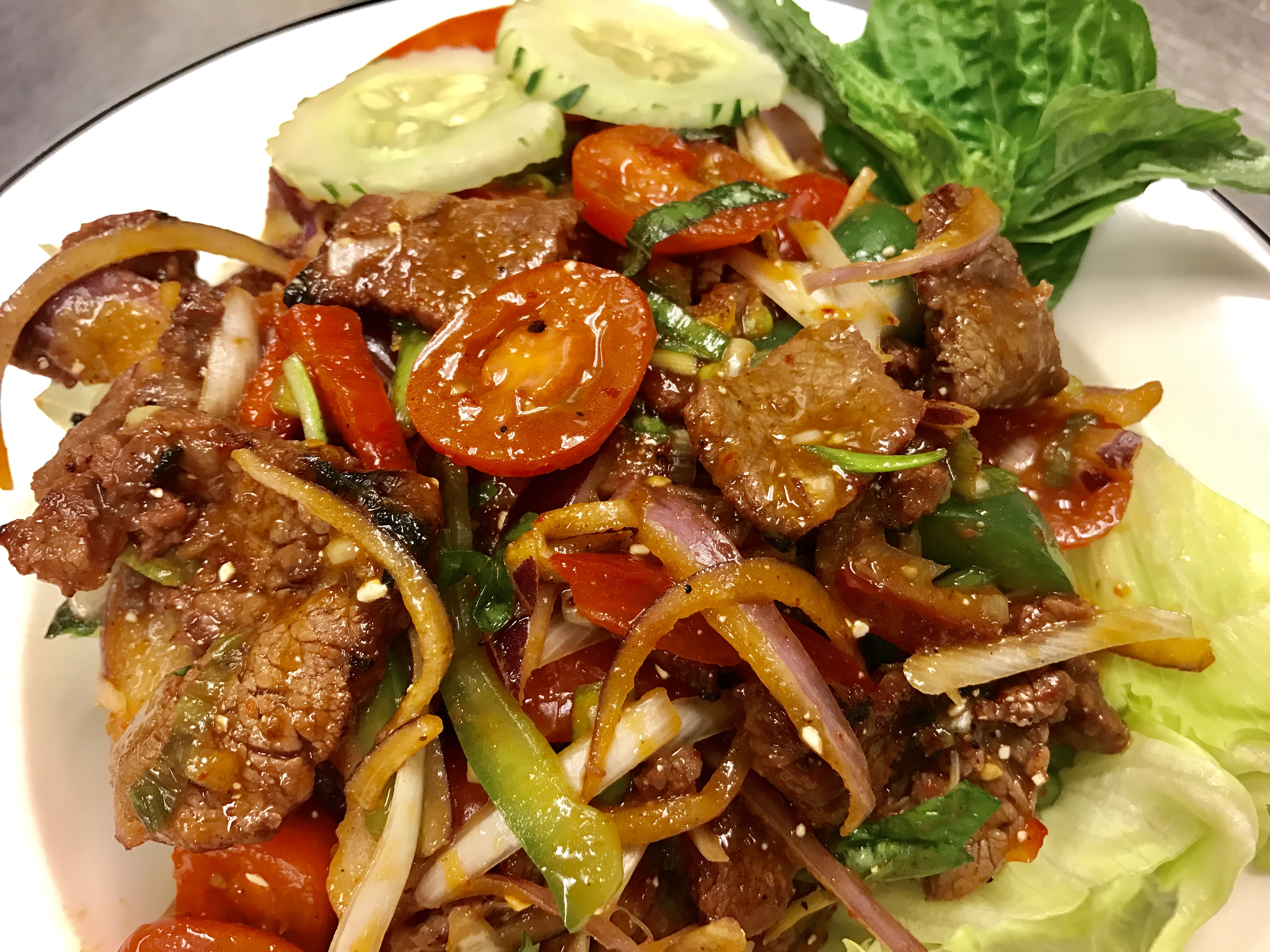 Order Grilled Beef Salad food online from Yummy Thai store, Buffalo on bringmethat.com
