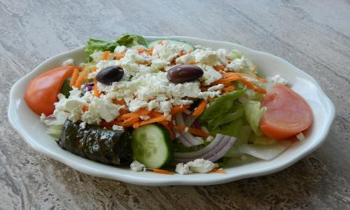 Order Greek Salad food online from Gulf Greek Pizza store, Milford on bringmethat.com