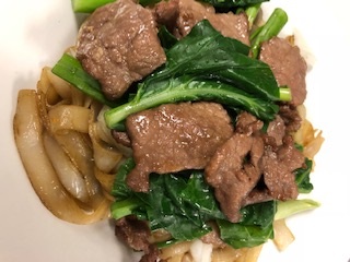 Order Beef and Chinese Broccoli Chow Fun food online from Lotus Garden Restaurant store, San Diego on bringmethat.com
