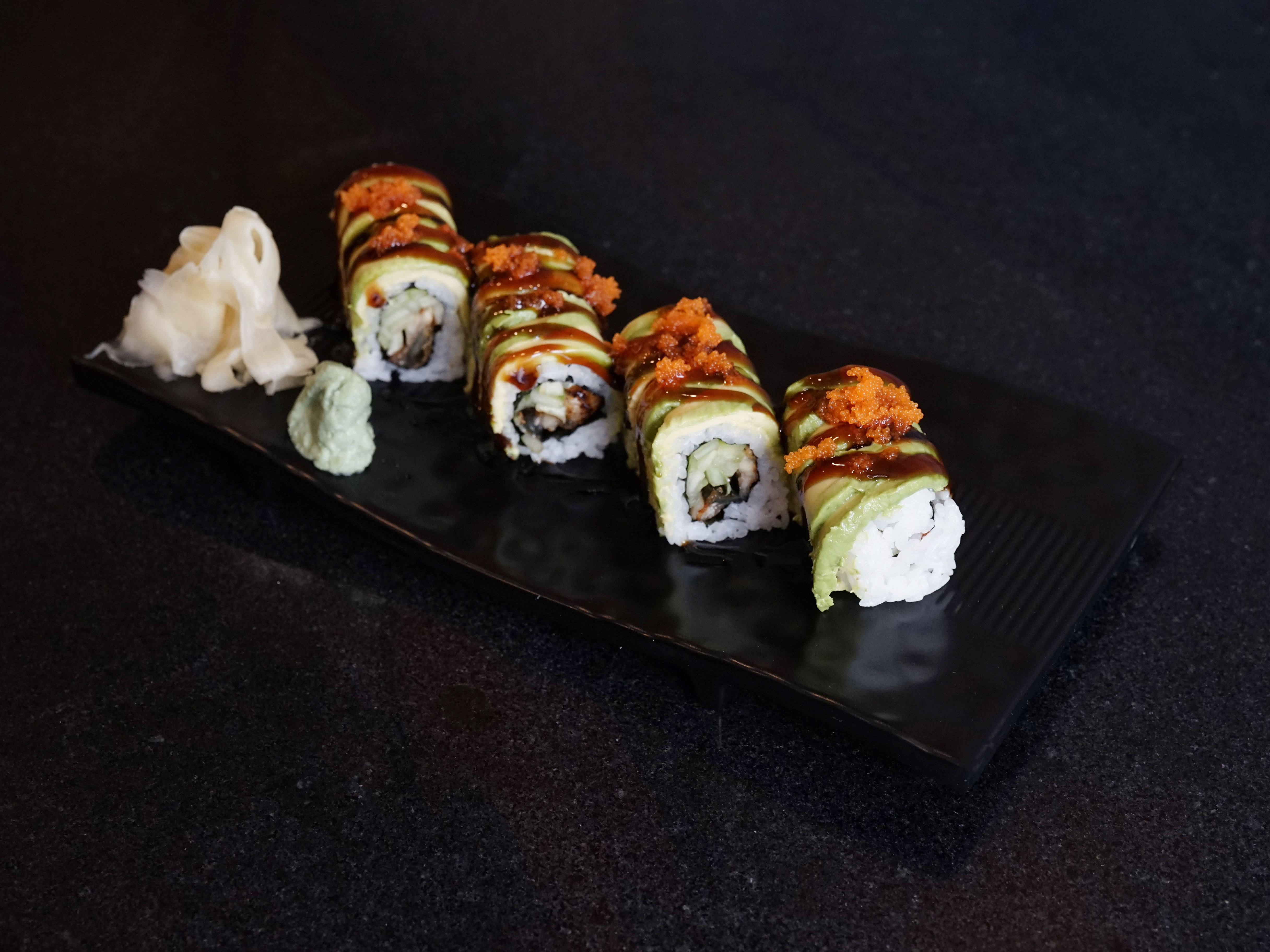 Order Golden Dragon Roll food online from Bayard Sushi store, New York on bringmethat.com