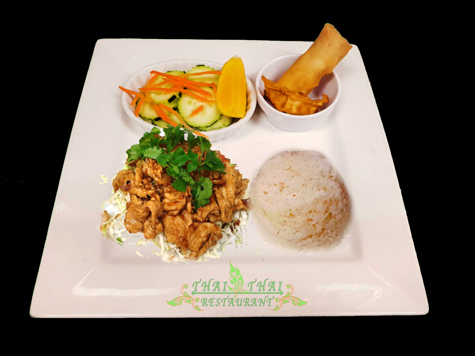 Order L6. Garlic Chicken food online from Thai Thai Restaurant store, Fallbrook on bringmethat.com