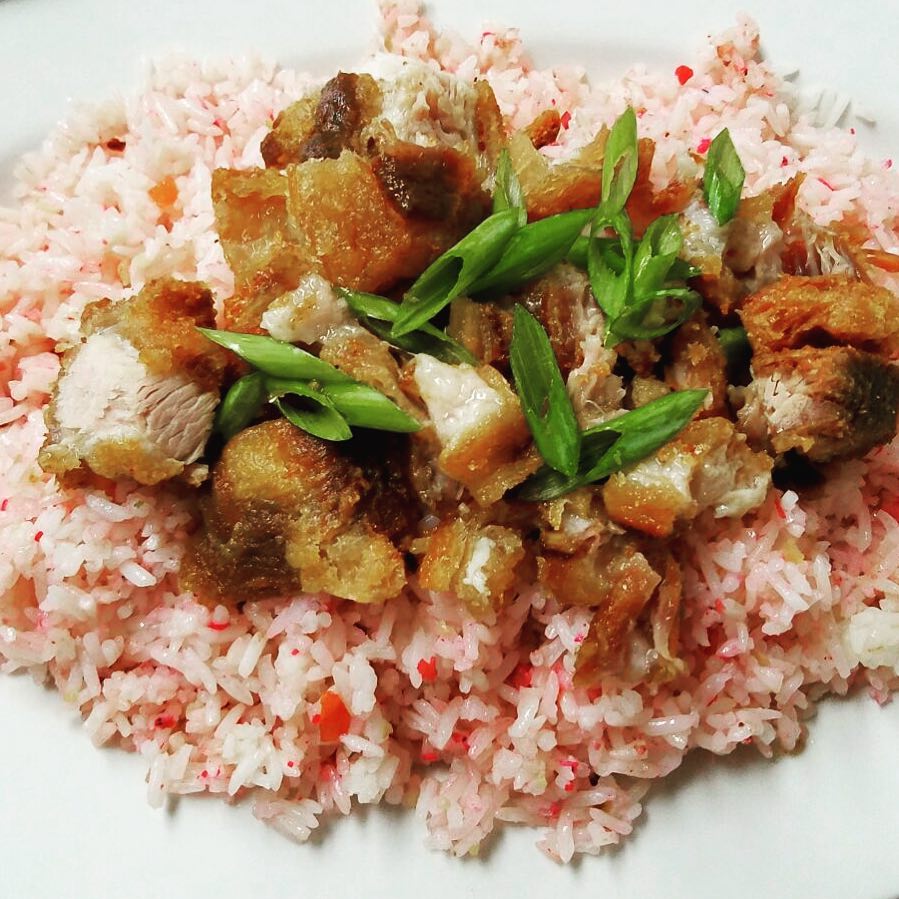 Order Binagoongan Rice food online from Herbie Cuisine store, Covina on bringmethat.com