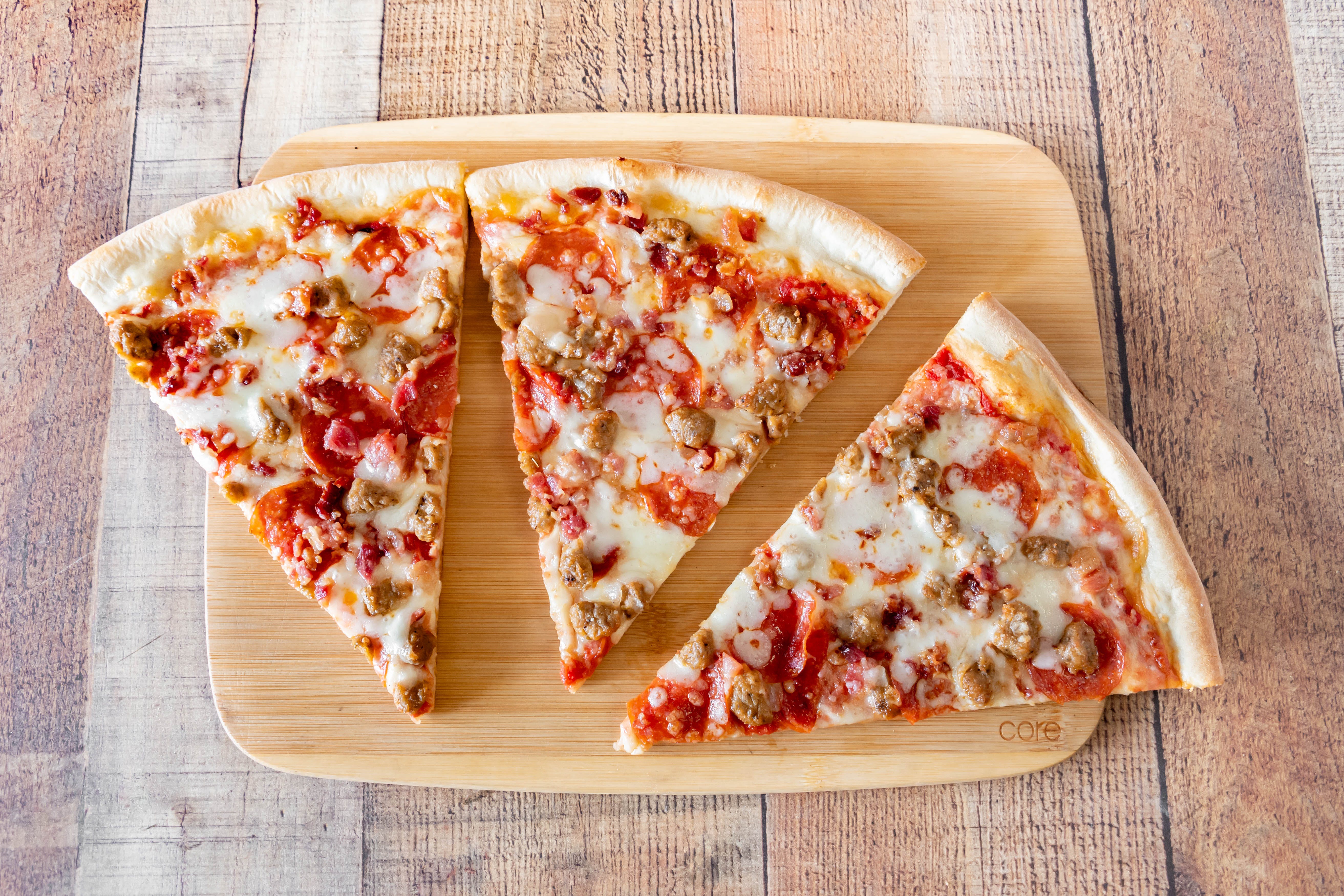 Order Meat Lover's Pizza Slice - Slice food online from Milton's Pizza & Pasta store, Coatesville on bringmethat.com