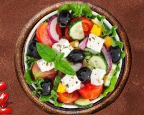 Order Greek Salad food online from Skinny Thin Pizza store, Nashville-Davidson on bringmethat.com