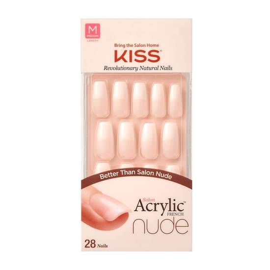 Order KISS Salon Acrylic Nude French Nail Kit Medium Length, 28CT ,Leliani food online from CVS store, INGLEWOOD on bringmethat.com