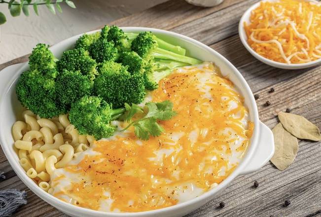 Order Baked Broccoli Macaroni food online from Shooting Star Cafe store, Oakland on bringmethat.com